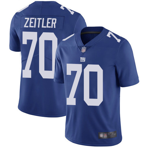 Men New York Giants #70 Kevin Zeitler Royal Blue Team Color Vapor Untouchable Limited Player Football NFL Jersey